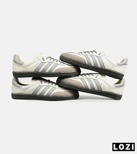 کفش کتانی مردانه و زنانه کرم طوسی قهوه ای ADIDAS Samba