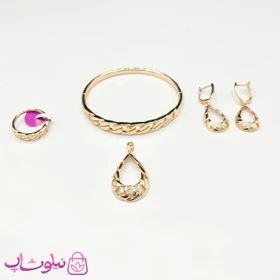 سرویس زنانه ژوپینگ طرح اشکی طلایی کد 9981