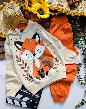 بلوز شلوار بچگانه طرح روباه