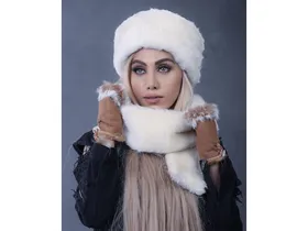 کلاه شال روسی سفید