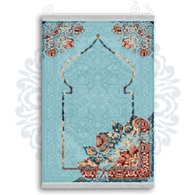 فرشینه از جنس پارچه هازان مخمل ترک طرح سجاده برند دفه کد DSJ 81