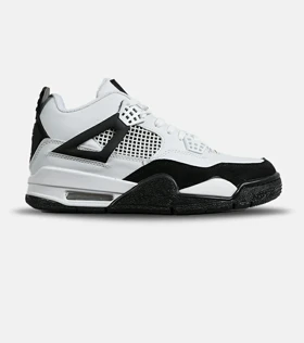 کتانی ساق‌دار زنانه و مردانه سفید مشکی Nike air jordan 4 مدل 8007