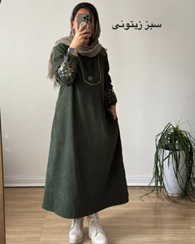پیراهن مانتویی گندم