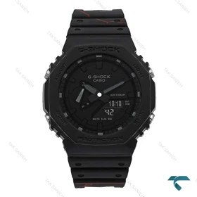 ساعت مردانه جیشاک GA2100 مشکی بند طرح دار Casio-7502-G