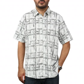 پیراهن آستین کوتاه طرح دار مردانه برند مد مدل 14212112