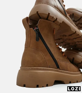 نیم بوت چرمی مردانه قهوه ای Timberland