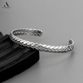 دستبند استیل مردانه Texture Bracelet S01