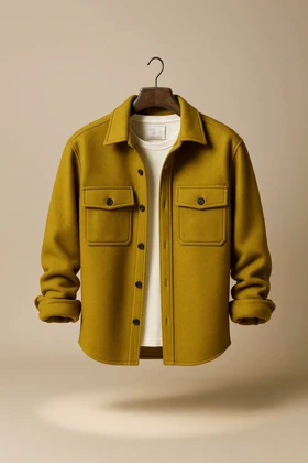 کت فوتر کوبیده خردلی زیتونی فوقالعاده خاص و ضخیم استایل اولد مانی آزاد باکسی