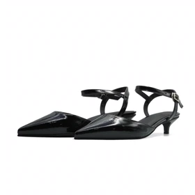 کفش مجلسی زنانه پاشنه‌دار 3 سانت ورنی مدل valentino 3004074