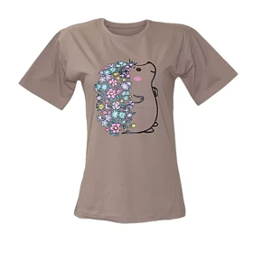 تیشرت زنانه نخ پنبه طرح جوجه تیغی