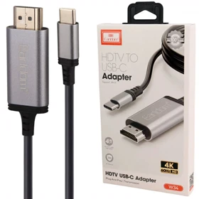 کابل تبدیل تایپ سی به HDMI ارلدام Earldom مدل ET-W34 طول 2 متر