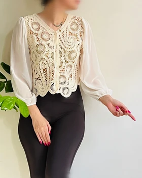 شومیز قلاب‌بافی حریر
