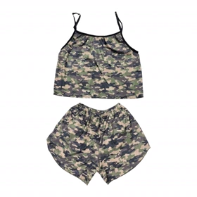 ست تاپ و شلوارک طرح چریکی 029