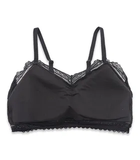 نیم‌تنه کاپ‌دار نخ و دانتل Neev نیو کد 6208 مشکی Black