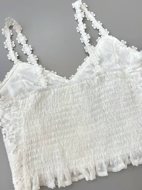 نیم‌تنه دانتل پشت کش کد 3827