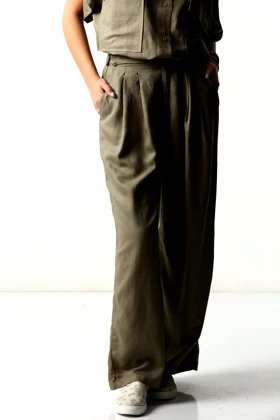 شلوار کمر دار آزاد دوپیلی