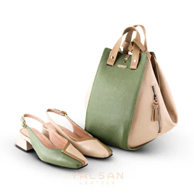 ست کیف و کفش زنانه چرم یلسان مدل لیان کد 947-ANEMOR-MC