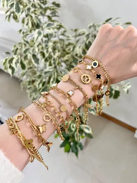 دستبند استیل طرح طلا