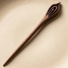 کانزاشی مو زنانه چوبی با بافت ظریف مدل سیلوا