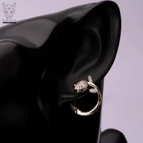 گوشواره سیلور رز حلقه‌ای ژوپینگ