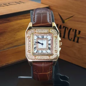 ساعت مچی زنانه کارتیر CARTIER A8041 رنگ ثابت با موتور کوارتز ژاپنی