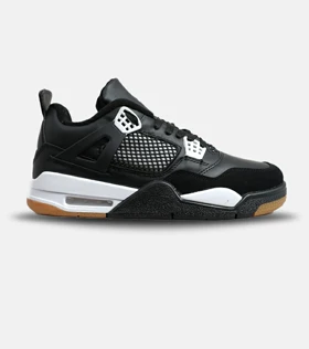 کتانی ساق‌دار بزرگ پا مشکی سفید Nike air jordan 4