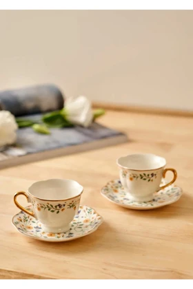 ست فنجان قهوه دو نفره Bella Maison مدل Juliette پرسلن - چندرنگ
