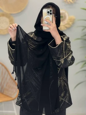 1193- شال مشکی فلورانس