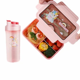 پک قمقمه وظرف غذا پلاستیکی