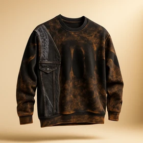 دورس سه نخ داخل کرک کاستوم شده موکا قهوه ای خاص کد M400