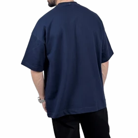 تیشرت آستین کوتاه مردانه آبی دونخ مدل مینیمال