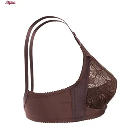 سوتین زنانه لین مدل تور سکه ای قهوه ای کد 4680-427