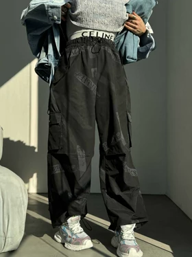 شلوار کارگو طرحدار بغل دکمه