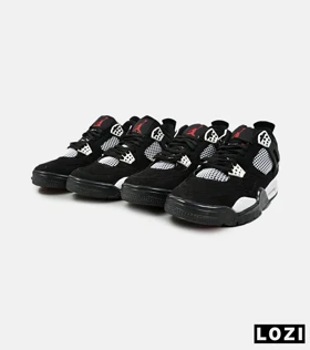 کفش کتانی ساق‌دار مردانه مشکی Nike air jordan 4