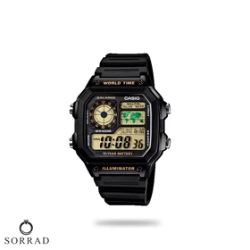 ساعت مچی دیجیتالی مردانه کاسیو | مدل CASIO AE-1200WH
