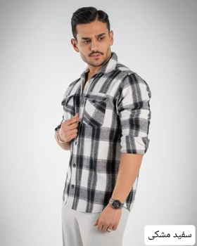 پیراهن مردانه پشمی چهارخونه_کد4709