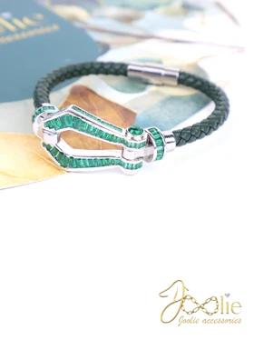 دستبند زنانه لوکس باگت مد B2164 (سبز)