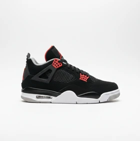 کفش کتانی جردن 4 مشکی قرمز جیر کد 294746