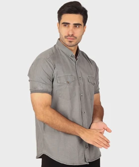 پیراهن مردانه آستین کشی و دو جیب 0698