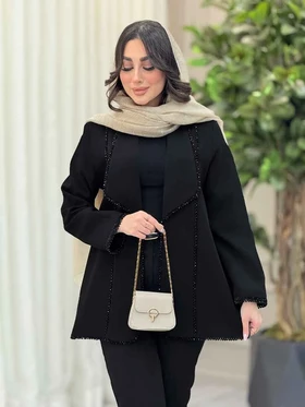مانتو کریستال دوزی برش‌دار