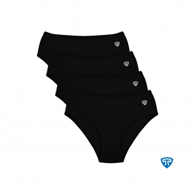 شورت زنانه ضدحساسیت مودال تاپیک بسته 4 عددی مشکی مدل پانیذ