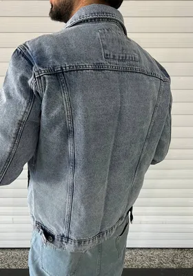 کت جین آبی تیره BERSHKA ساده