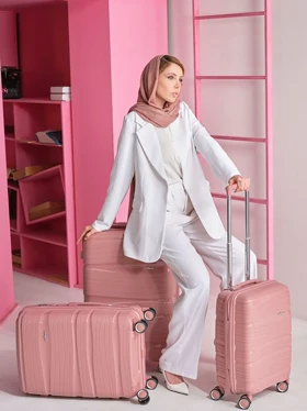 ست چمدان رزمری مدل Rose Merry RL-301-3S رنگ صورتی