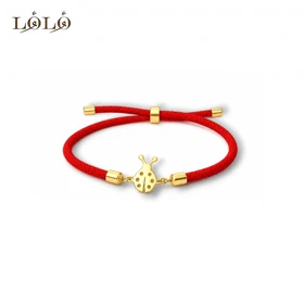 دستبند کفشدوزک نقره