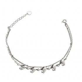 دستبند نقره پروانه کد 351263