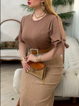 بلوز آستین پاپیونی3706