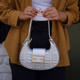 کیف زنانه فندی Fendi Mini Cookie Bag A01 (نقره‌ای)