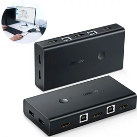 سوئیچ KVM دو پورت HDMI یوگرین UGREEN مدل CM200-50744