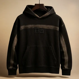 هودی کاستوم شده مشکی DA با کیفیت استثنایی کد 9920