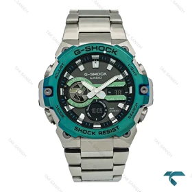 ساعت جیشاک GST-B400 مردانه سیلور صفحه سبز Casio-7411-G